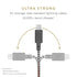 Native Union Belt Cable USB-C to Lightning, 4ft Ultra-Strong Reinforced Charging Cable with Leather Strap [MFi