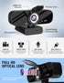 Full HD Webcam with Built-in Microphone, Rotatable Tripod, 1080P Video, Wide Angle Camera for Desktop PC or Laptop