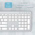 Seenda Rechargeable Wireless Keyboard Mouse Combo, Full Size Cordless Keyboard & Mouse Set, Ultra Thin Quiet, Silver