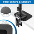 Grommet Setups Mount-It! Monitor Mount Reinforcement Plate, Steel Desk Protector for Glass and Thin Tabletops