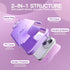IDweel iPhone 13 Case: Purple 2-in-1 Shockproof Cover with Screen Protector, 360° Ring Holder, & Camera Lens Protector.