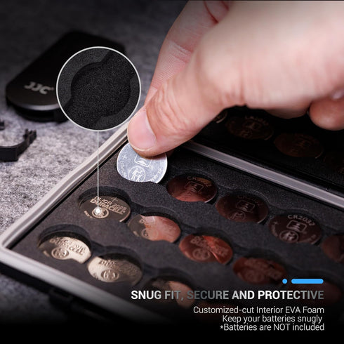 CR2032 Battery Case Holder for 30x CR2032/CR2025/CR2045/CR2016, Water-Resistant Anti-Shock Coin Cell Battery Case