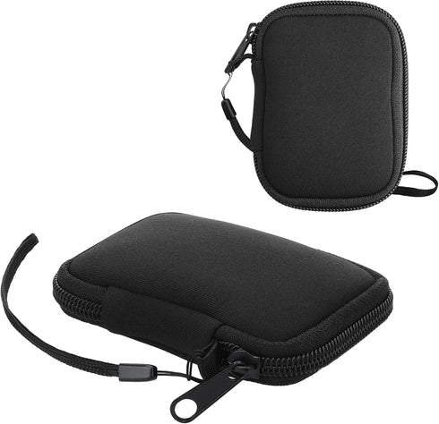kwmobile Neoprene Case for in-Ear Headphones, 2.3 x 3.5 inches (Black)