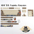 XVX MOA Japanese Keycaps, Fugaku Brown Keycaps, 140 Keys PBT Dye Sublimation Custom Set for Mechanical Keyboards