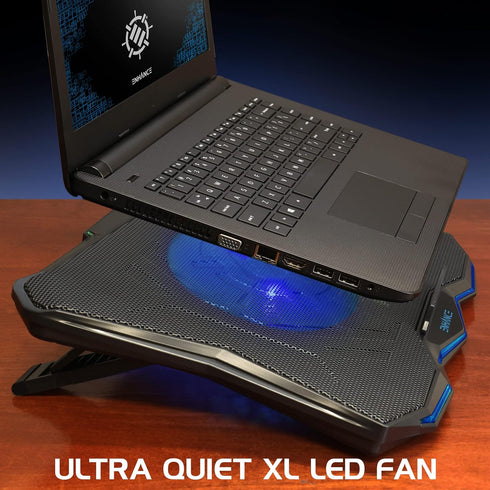 ENHANCE Cryogen 5 Gaming Laptop Cooling Pad Stand, Ultra Quiet with 7 Adjustable Height Settings