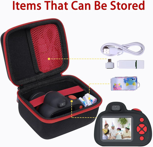 khanka Hard Carrying Case for MOREXIMI Kids Camera, Digital Camera Case Only (Black)