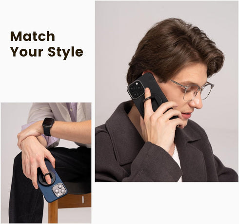 pitaka 360 17/16/15/14/13/12 3, MagSafe Phone Grip, Degree Rotation Magnetic Phone Grip Compatible with iPhone [MagEZ