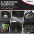 Atrend Universal MDF Constructed Spacer for 12 Inch Speaker or Sub - Adds 3/4" To Depth - Premium Subwoofer Spacer Improves Audio Quality, Sound & Bass - Multiple Usage - Charcoal
