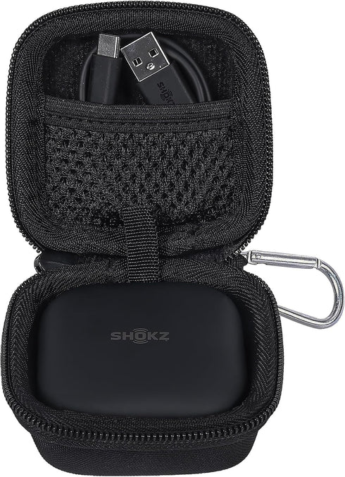 co2CREA Hard Case for SHOKZ OpenFit Open-Ear True Wireless Bluetooth Headphones, Black Replacement