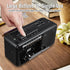 Gelielim Cassette Tape Player Bluetooth Boombox, AM/FM/SW Radio Stereo, Tape Player/Recorder with Big Speaker, Earphone