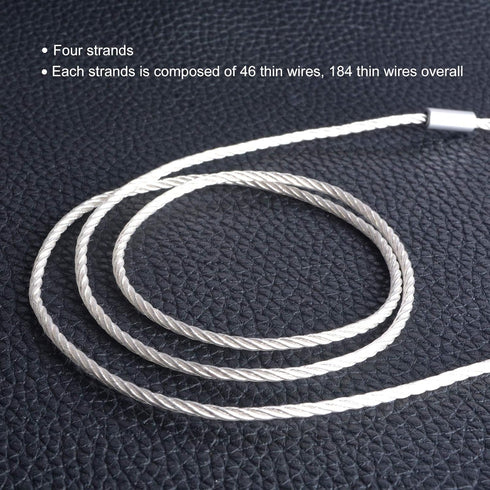 okcsc Earphone Upgrade Cable, 0.78mm 2pin Replacement Cord, 4 Cores OFC Silver Plated Audio Adapter for KZ ZS10, Mic