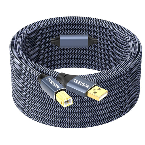 50ft USB 2.0 Printer Cable, High Speed USB A to USB B