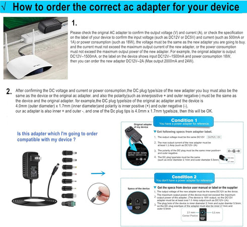 Universal 5V AC Adapter DC5V 3A 2A 1Amp Power Supply 15W Wall Charger for ADSL WiFi Router USB HUB Cameras