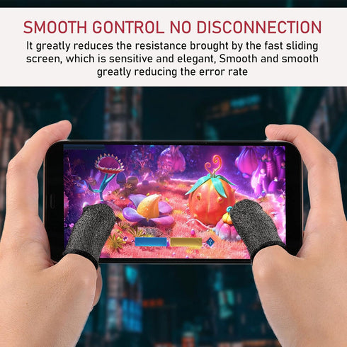 Geyoga 40 Pieces Gaming Finger Sleeves, Mobile Gaming Thumb Protectors (Black)
