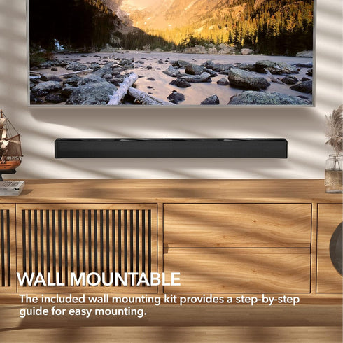 Sound Bar for TV with Surround Sound System, Bluetooth/HDMI ARC/Optical/AUX/USB, 31 Inch Speaker for Enhanced Audio