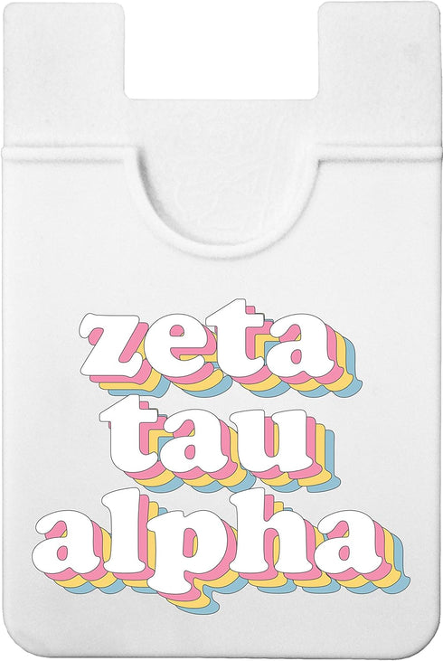 Sorority Shop Zeta Tau Alpha Koala Pouch - Retro Design Card Holder for Phone Case - Ultra-Thin and Lightweight Phone