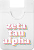 Sorority Shop Zeta Tau Alpha Koala Pouch - Retro Design Card Holder for Phone Case - Ultra-Thin and Lightweight Phone
