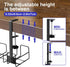 OneLeaf 2 Pack Under Desk Cable Management Tray, No Drill Wire Management Rack for Desk, Under Desk Organizer for Cords