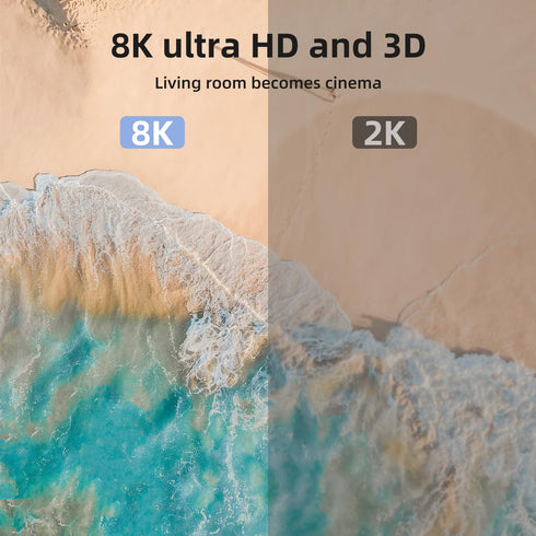 looyotul 8k 6.6ft 8K@60Hz/4K@120Hz 48gbps 3D PS4/PS5(Silvery) Hdmi Cable Ultra High Speed HDMI Cable Gold Plated
