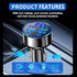 6 Port Fast USB Car Charger (PD+QC3.0) with LED Digital Display, Universal Car Charger Adapter for 12V/24V