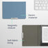 kwmobile 2E 4 Cover Compatible with Kobo Clara / Tolino Shine - Case for E-Reader - Denim Look Fabric Flip Case - Blue
