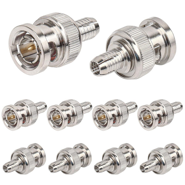 XRDS -RF BNC Compression Connector for RG59 Coaxial Cable, BNC Male Connectors for CCTV and Security Camera