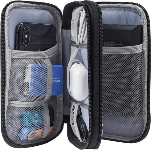Travel Universal Organizer Pouch Bag, Electronics Accessories for Cable, Charger, Phone, SD Card, Business Travel Gadget