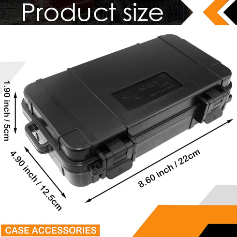 8'' Small Case with Customizable Foam Insert, IP67 Waterproof Hard Carrying Case for Portable Electronics, 8.6" x 4.9"
