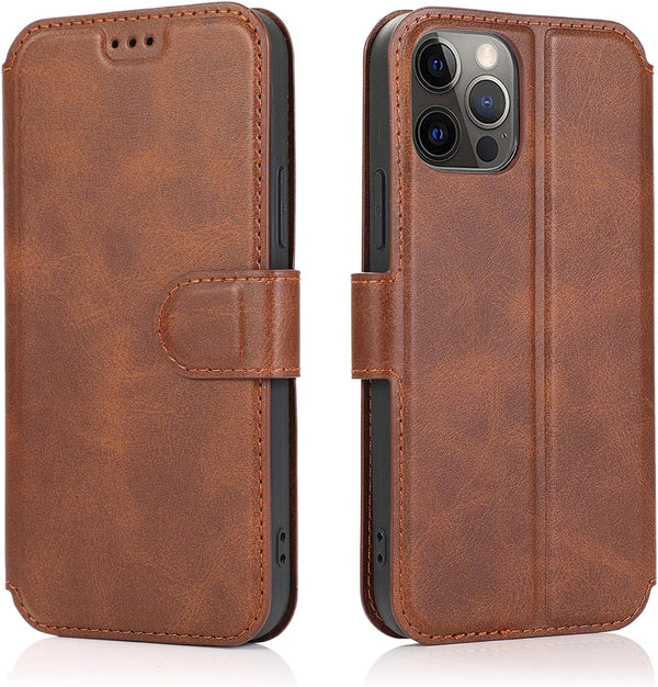 QLTYPRI Case for iPhone 12 Mini, Premium PU Leather Wallet Case with Card Slots, Kickstand, Shockproof Flip Cover -