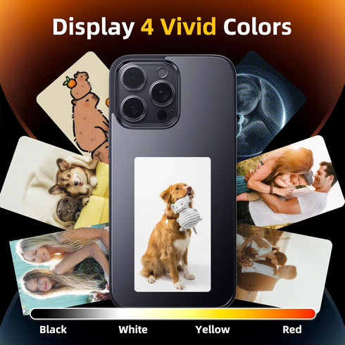 Ink Phone Case for iPhone 14 PRO MAX - Smart Picture Phone Case with APP Control, Black