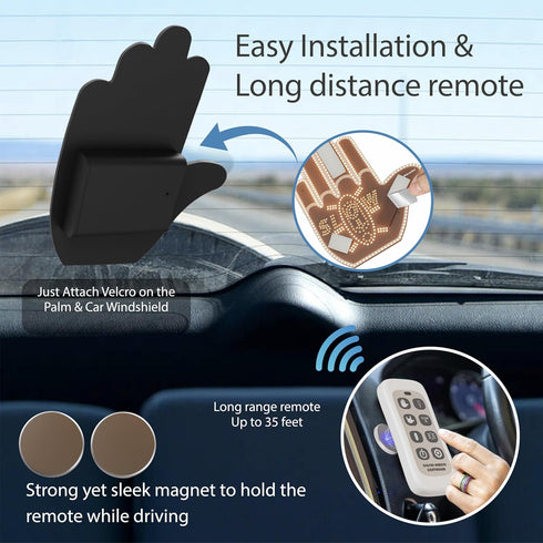6 Communicate WaveOn Ultra Gestures LED Display Fun Finger Car Light with Remote | with Other Drivers | Glogesture LED