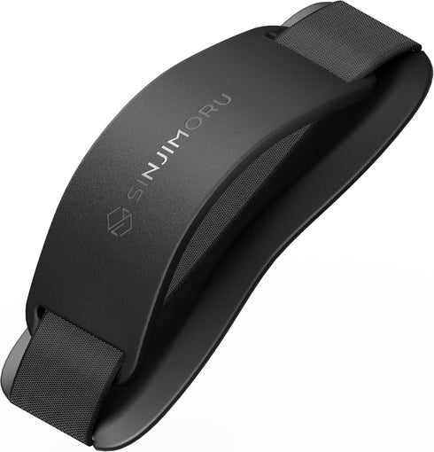 Sinjimoru Silicone Mobile Phone Grip with Stand, Secure iPhone Holder Strap for All Smartphones (Black)