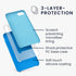 kwmobile TPU Silicone Phone Cover Case - Radiant Blue, Compatible with Apple iPhone SE (2022/2020), iPhone 8/7