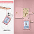 M-Plateau Stick-On Phone Wallet, PU Leather Card Holder with Zipper Coin Pocket for iPhone and Case
