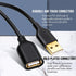 Costyle USB Extension Cable 6FT, 2-Pack USB 2.0 A Male to A Female Extension Cord for USB Devices, Black