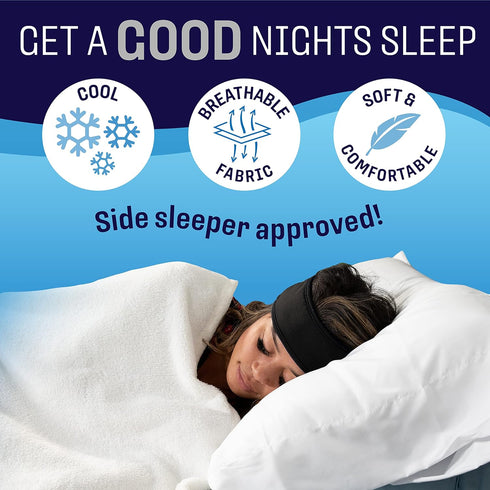 CozyPhones Sleep Headphones - Wireless Over-Ear from Ultra Thin Cool Mesh Chordless Headphones for Side Sleepers,