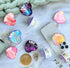 Luhoit LSF6D Expandiing Cell Phone Grip Heart Shape Glass Finger Holder for Smartphones, Cellphone Collapsible Stand