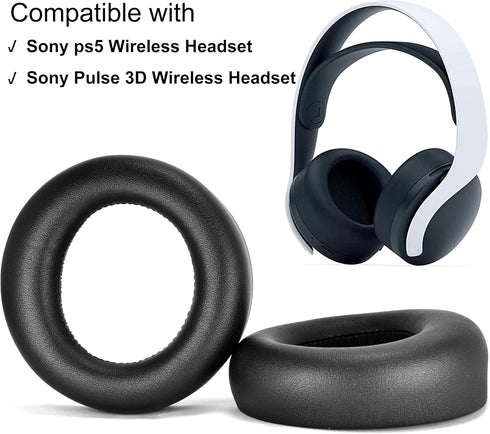 PS5 Ear Cushion - defean Replacement Ear pads pillow Cover Compatible with Sony ps5 Wireless headphone, PULSE 3D Wireless Headset, Softer Protein Leather, High-Density Noise Cancelling Foam