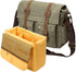 peacechaos Men's Canvas Camera Bag - Leather DSLR SLR Case, Vintage Messenger Sling Bag, Army Green