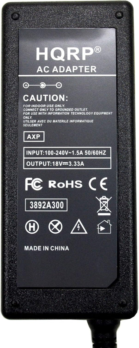 HQRP AC Adapter for Bose Companion 20 Multimedia Speaker System - Power Supply Cord with Euro Plug Adapter