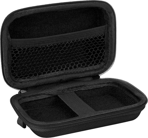 Geekria Shield Earbuds Case for Tribit MoveBuds H1, Replacement Hard Shell Travel Bag with Cable Storage, Black