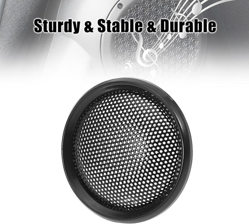 X AUTOHAUX 2pcs 1" Black Car Audio Speaker Cover, Mesh Subwoofer Grill Horn Guard Protector