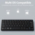 Doohoeek Universal Bluetooth Keyboard, Dual Bluetooth Mini Keyboard with Any-Angle Kickstand & Leather Cover for