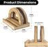 Premium Wood Vertical Laptop Stand - Adjustable Bamboo Holder for MacBook, Dell, HP, Space-Saving Desktop Organizer