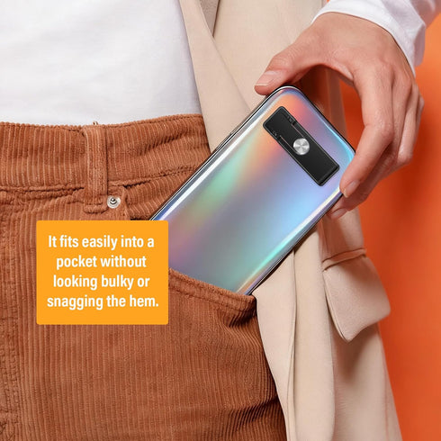 Sorcristy 360 Slim Phone Kickstand, Adjustable Angle Ultra Thin Vertical and Horizontal Rotating Universal Stainless