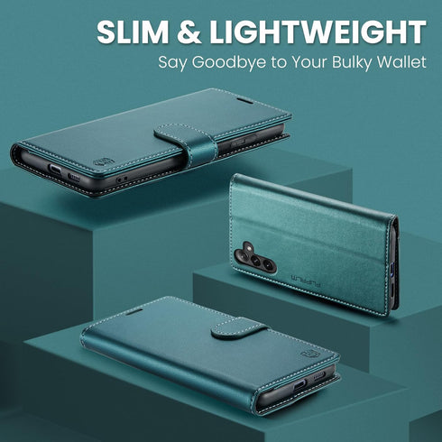 Wallet Case for Samsung Galaxy S24 Plus/S24+ with RFID Blocking Credit Card Holder, PU Leather Flip Cover