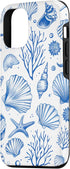 iPhone 14 Sea Shell & Blue Seashell | Coastal Summer, Starfish, Women Case