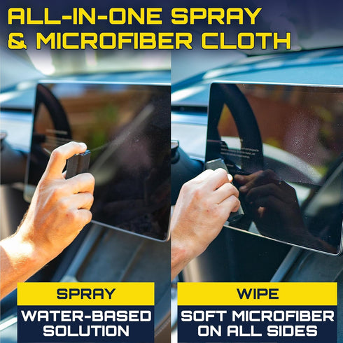 Screen Cleaner Spray and Wipe – 2-in-1 Touch Screen Cleaner with Microfiber Cloth for Cell Phone, Laptop, iPad, MacBook