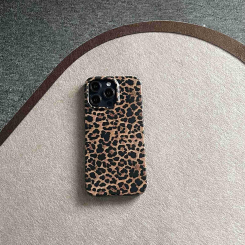 owwiktten 12/12 6.1 inch 12 12pro Brown Cheetah Print Leopard Phone Case for iPhone Pro Retro Trendy Luxury Matte Slim