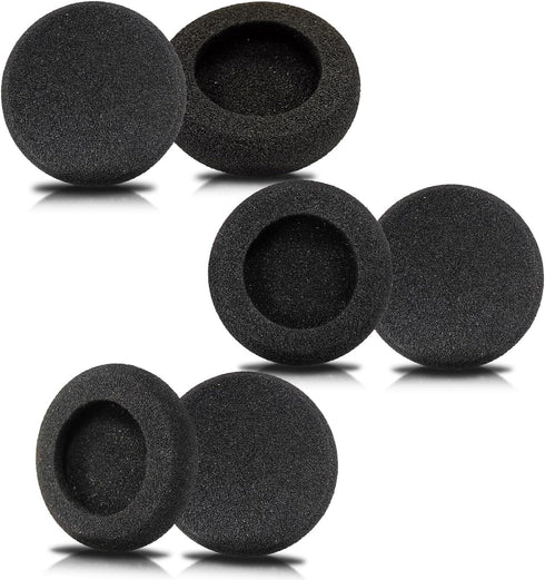 Foam Ear Cushions Replacement for Plantronics Headset, 6 Pack for HW251N HW261N HW510 HW520 Blackwire 3210 3220